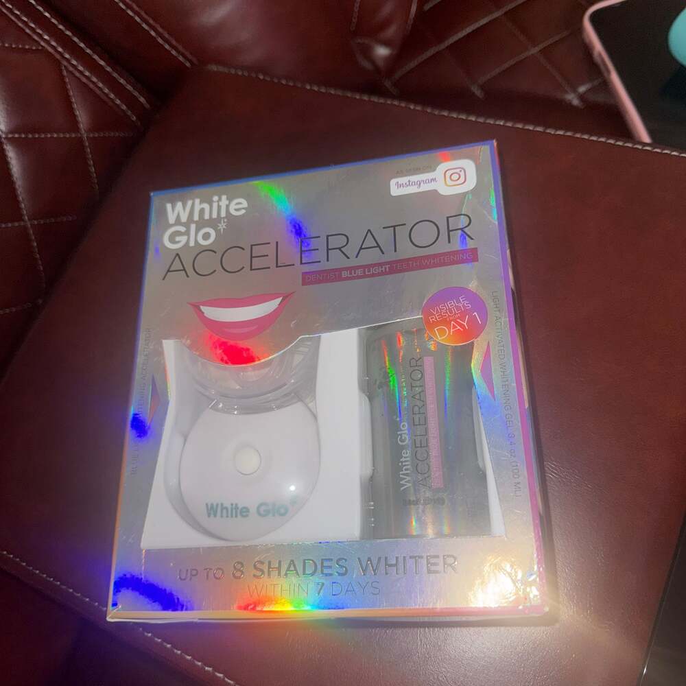 White Glo Accelerator Blue Light Teeth Whitening Kit Blue Light/Gel - .com,